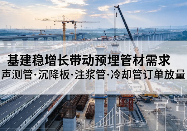 永安基建稳增长带动预埋监测管材需求，声测管、沉降板、注浆管订单持续放量